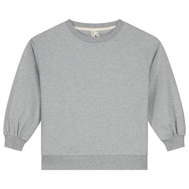 kids dropped shoulder sweater - grey melange