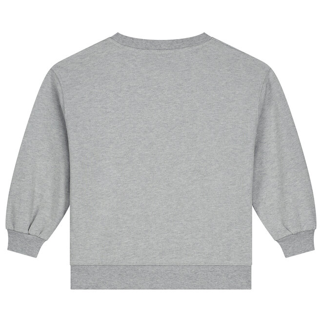 kids dropped shoulder sweater - grey melange