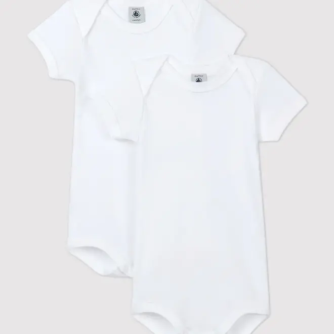 2 pack body short sleeves - white