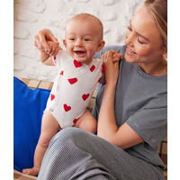 PETIT BATEAU 3 pack wrap-around body short sleeves - hearts