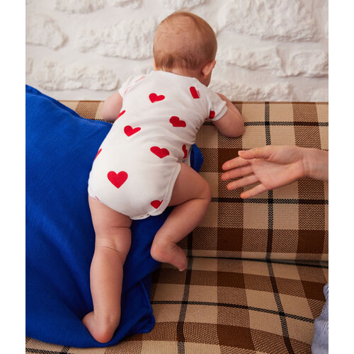 PETIT BATEAU 3 pack wrap-around body short sleeves - hearts