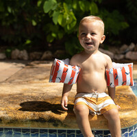 SWIM ESSENTIALS zwembandjes 0-2J - roodwit/walvis