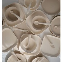 MUSHIE set van 2 ronde kommen - vanilla