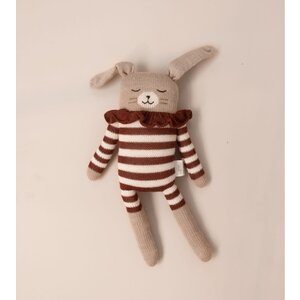 large bunny - sienna striped romper