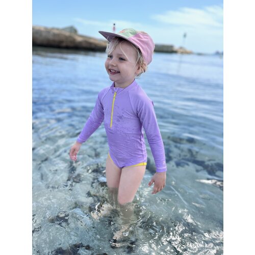 BAÏNES long sleeve swimsuit UPF50+ - lila