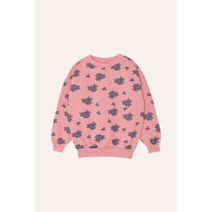THE CAMPAMENTO kids sweatshirt pink oversized - flowers kids sweatshirt pink oversized - flowers