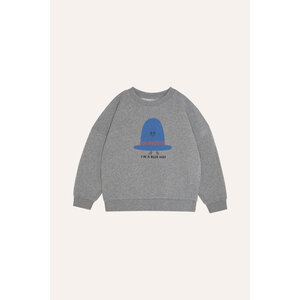 THE CAMPAMENTO kids sweatshirt grey oversized - blue hat kids sweatshirt grey oversized - blue hat