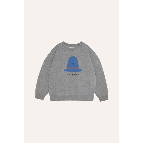 THE CAMPAMENTO kids sweatshirt grey oversized - blue hat