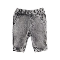 PIUPIUCHICK baby trousers - washed black - cotton denim