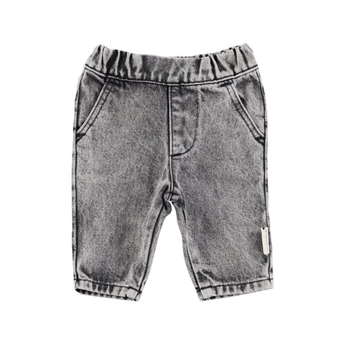 PIUPIUCHICK baby trousers - washed black - cotton denim