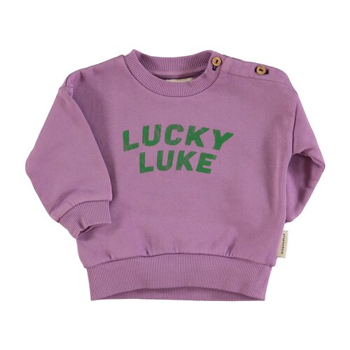 sweatshirt - mauve - lucky luke PIUPIUCHICK sweatshirt - mauve - lucky luke