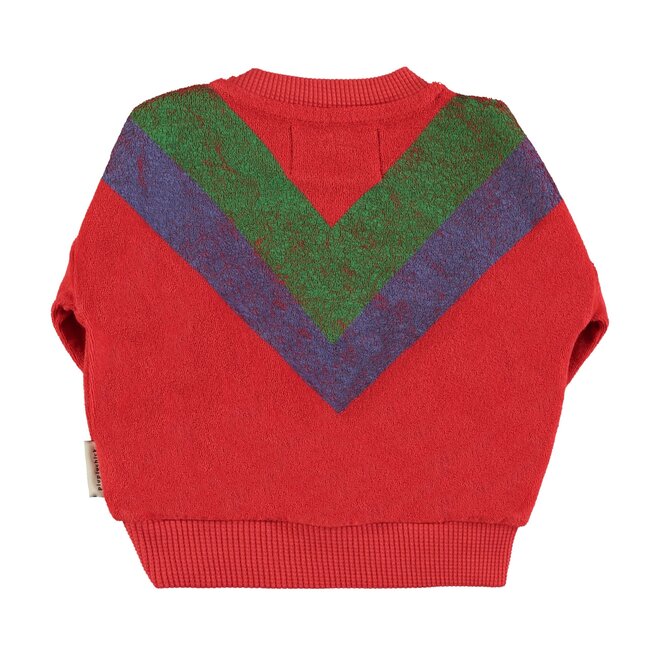 terry sweatshirt - multicolor triangle print