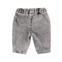PIUPIUCHICK baby trousers - washed black - cotton denim