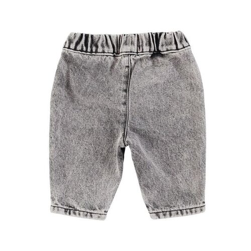PIUPIUCHICK baby trousers - washed black - cotton denim