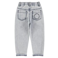 PIUPIUCHICK unisex trousers - washed light blue - cotton demim