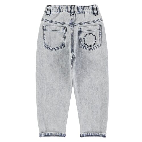 PIUPIUCHICK unisex trousers - washed light blue - cotton demim