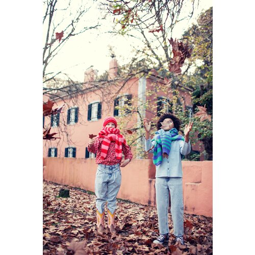 PIUPIUCHICK mom fit trousers - washed light blue - cotton demim