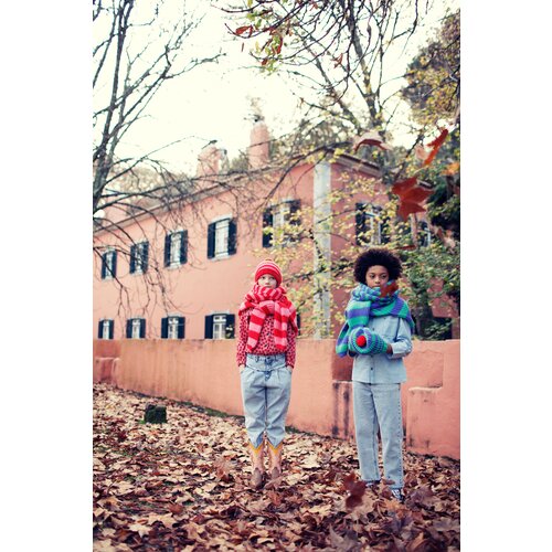 PIUPIUCHICK mom fit trousers - washed light blue - cotton demim