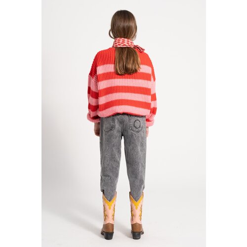 mom fit trousers - washed black - cotton demim PIUPIUCHICK mom fit trousers - washed black - cotton demim