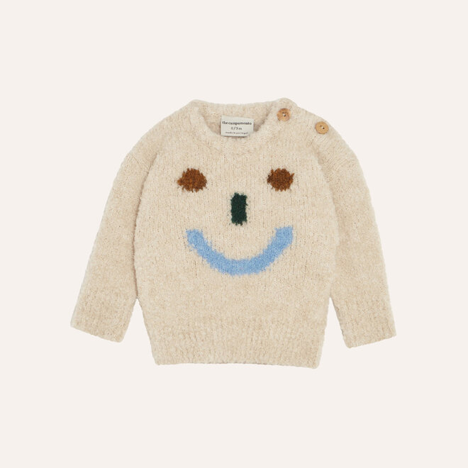 happy face baby sweater