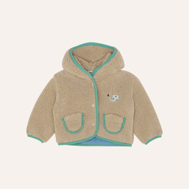 ecru teddy baby jacket