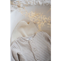 1+ IN THE FAMILY adria extra soft fleece onesie stripes - beige