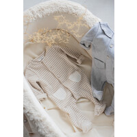 1+ IN THE FAMILY adria extra soft fleece onesie stripes - beige