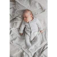 1+ IN THE FAMILY adria extra soft fleece onesie stripes - grey