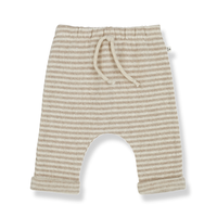 1+ IN THE FAMILY vicens extra soft striped fleece pants - striped beige