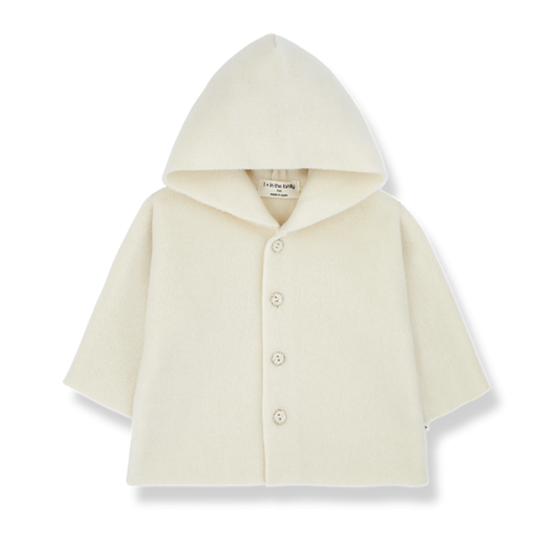 1+ IN THE FAMILY ayala bamboo polar fleece jacket - ecru