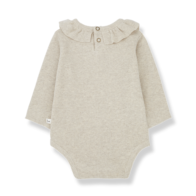 vera rib body with collar - oatmeal