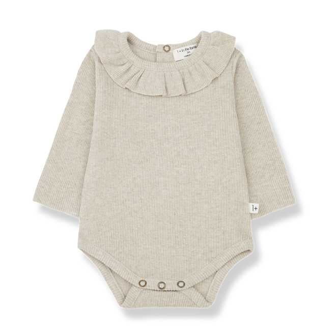 vera rib body with collar - oatmeal