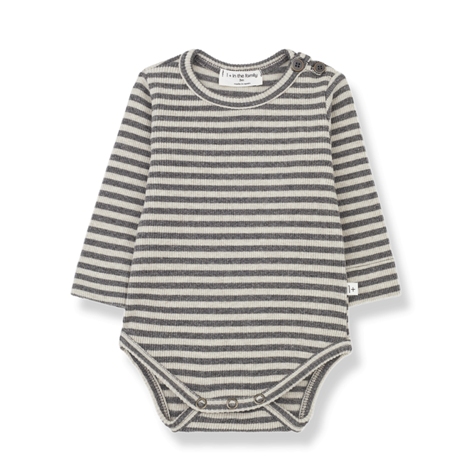 striped rib body - oatmeal