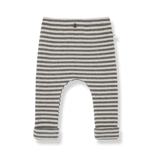 rib legging stripes - oatmeal