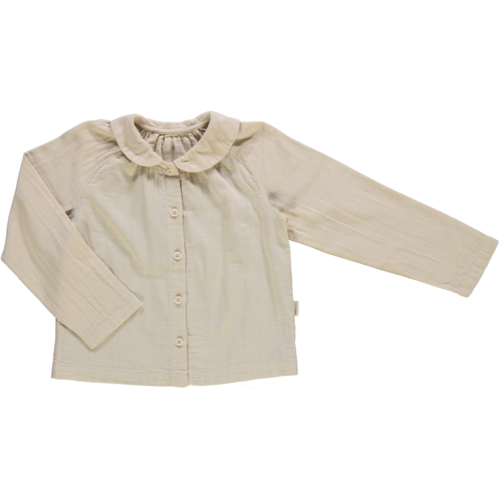 POUDRE ORGANIC blouse fleur - biscotti