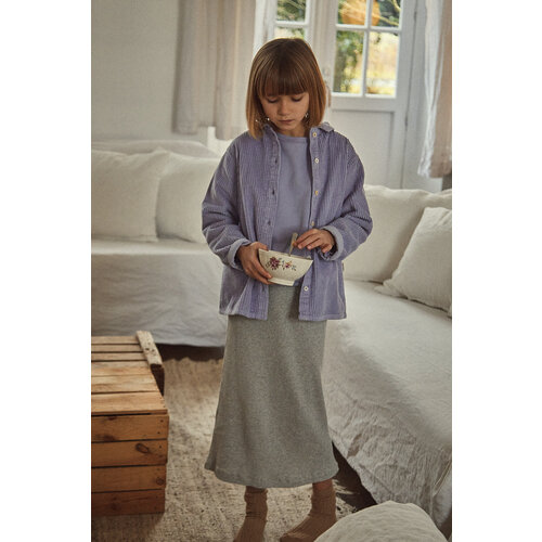 POUDRE ORGANIC blouse belladone velours - lavender