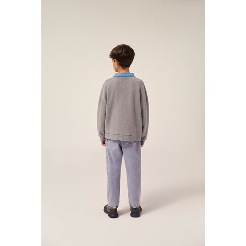 THE CAMPAMENTO kids sweatshirt grey oversized - blue hat