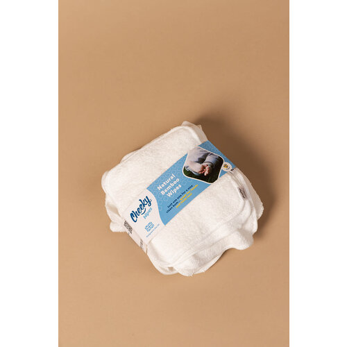 CHEEKY WIPES all in one silver/grey kit with 25 natural cotton wipes + lavender/chamomile oil