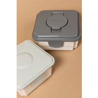 CHEEKY WIPES all in one silver/grey kit with 25 natural cotton wipes + lavender/chamomile oil