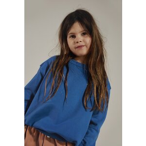 kids dropped shoulder sweater - blue moon