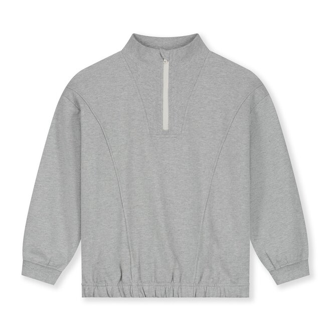 half zip jumper - grey melange