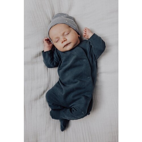 GRAY LABEL newborn suit with snaps - blue grey