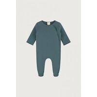 GRAY LABEL newborn suit with snaps - blue grey