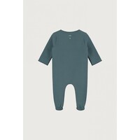 GRAY LABEL newborn suit with snaps - blue grey