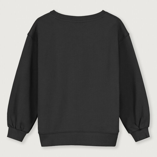 kids dropped shoulder sweater - nearly black