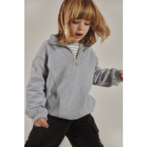 GRAY LABEL half zip jumper - grey melange