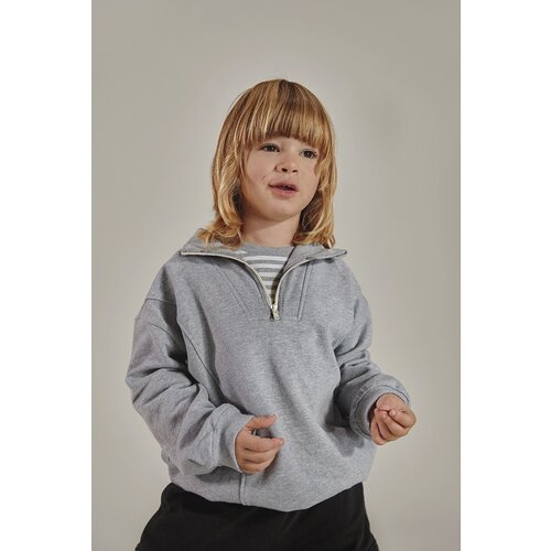 GRAY LABEL half zip jumper - grey melange