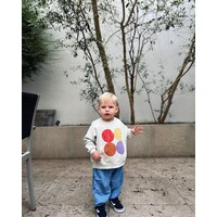 sweatshirt - ecru - multicolor circles PIUPIUCHICK sweatshirt - ecru - multicolor circles