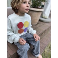 sweatshirt - ecru - multicolor circles PIUPIUCHICK sweatshirt - ecru - multicolor circles