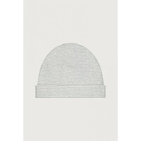 GRAY LABEL newborn beanie grey melange - cream